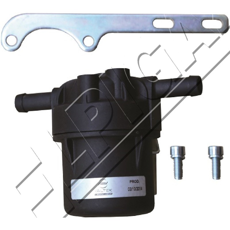 Series filter of the gas volatile phase D12/12 with a settler