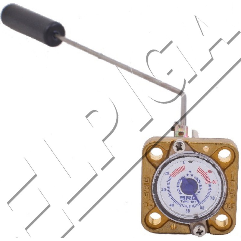 Polmocon Type SRG 487-315-1002 level indicator for LPG tank D580-650, H180, 4 holes. lying, 60° mounting