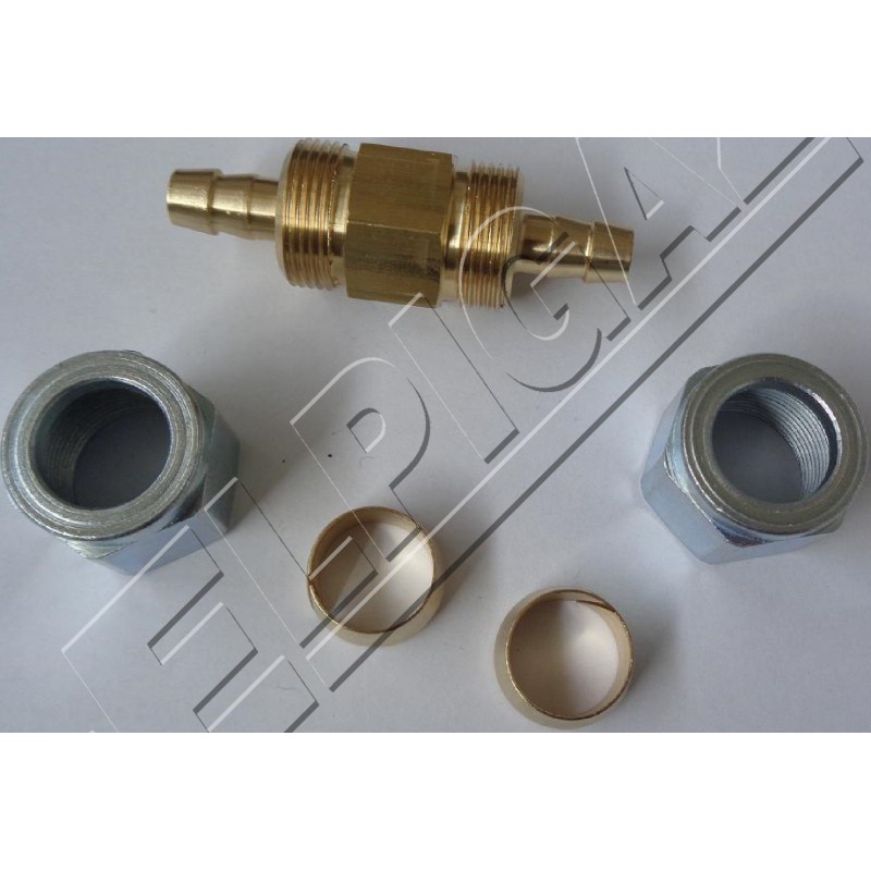 Connector for D8/D8 flexible conduits, straight connector