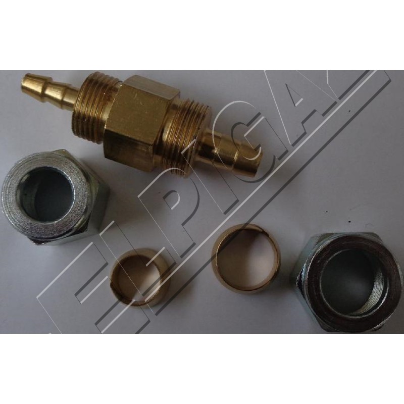 Connector for D6/D8 flexible conduits, straight connector