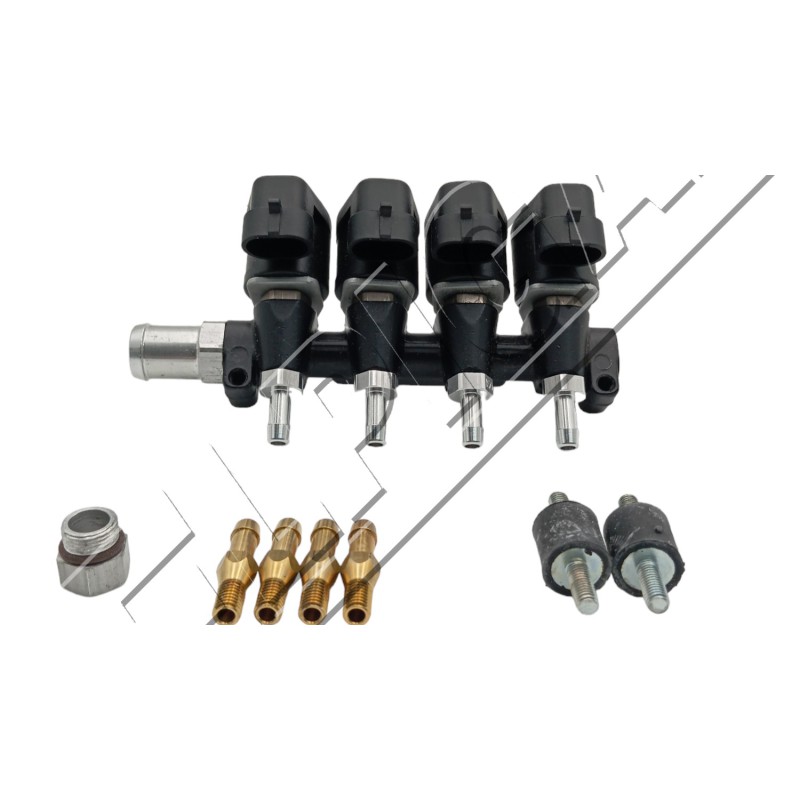 Nero 3 Ohm 6V6W 4-section gas injector set with nozzles