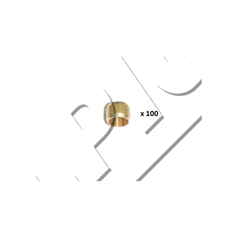 D8 internal brass barrel - multipack of 100 pcs.