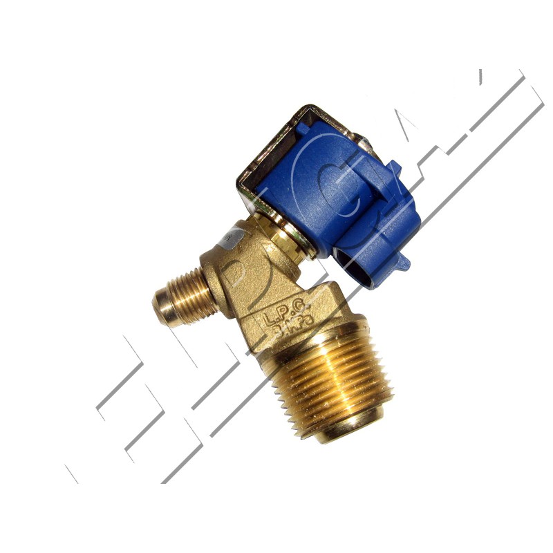 LPG discharge solenoid valve (service) Type 74, mounting to the tank 3/4 -14 NPT, connection to the valve 1/2 -20 UNF, small hermetic coil 12V-11W